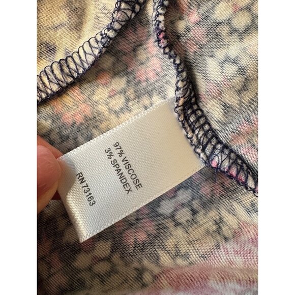 Cable & Gauge Women Size 1X Stretchy Tank Pleated V Neck Purple Pink EUC - Picture 6 of 9